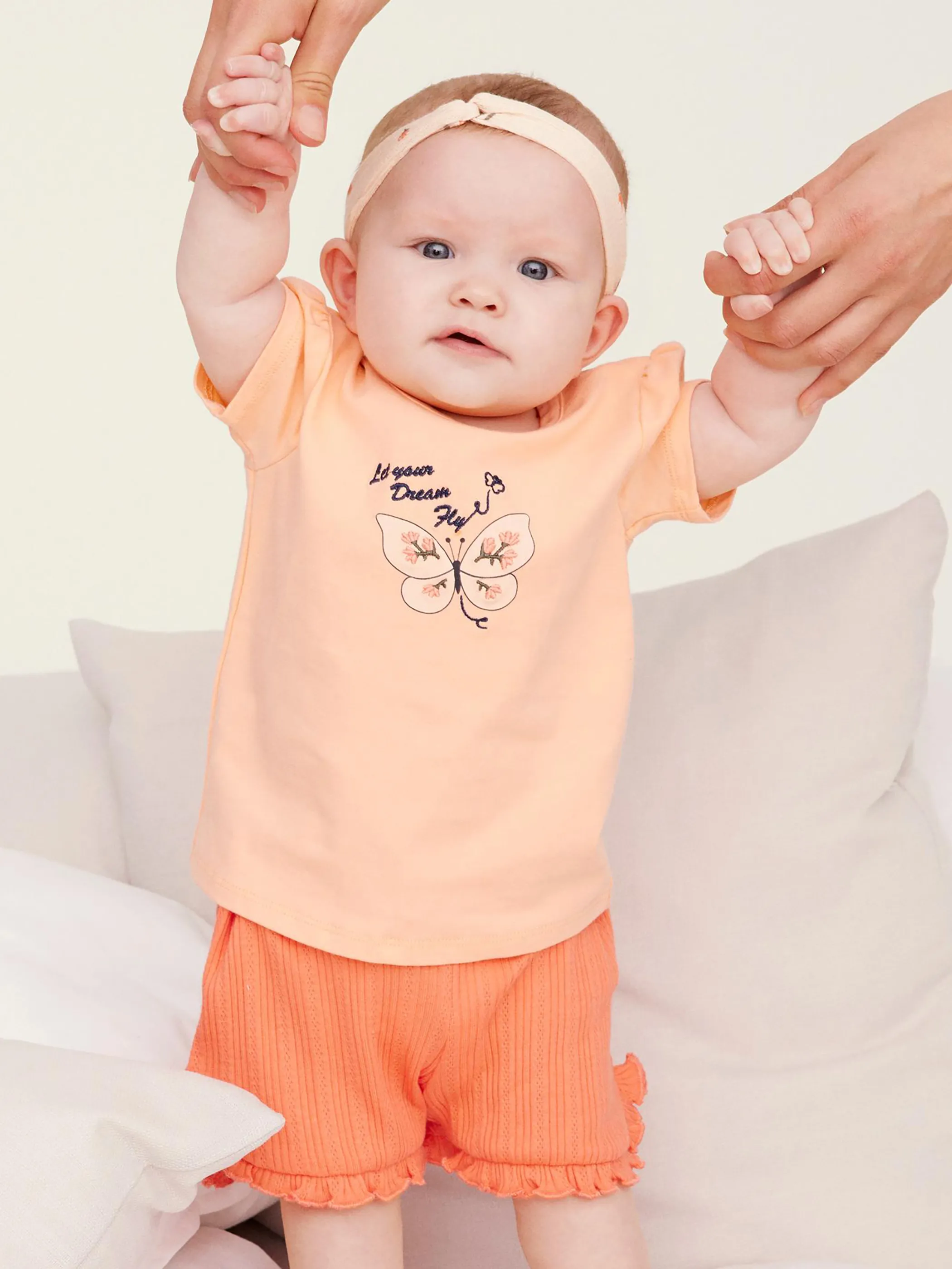 Mädchen Sweatshorts mit Rüschen