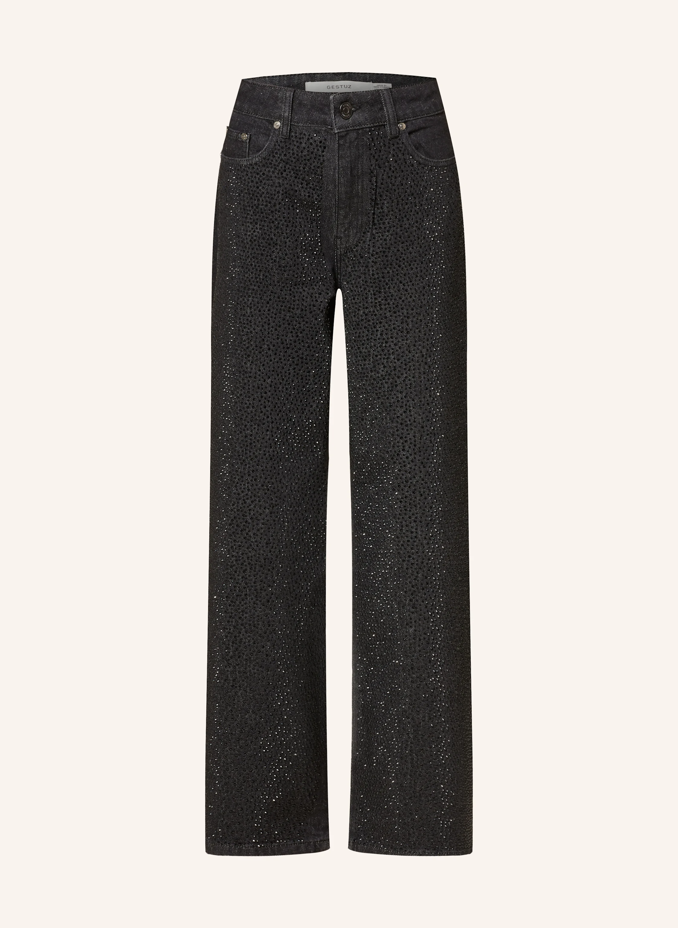 GESTUZ Straight Jeans ZORAHGZ Regular Fit mit Schmucksteinen