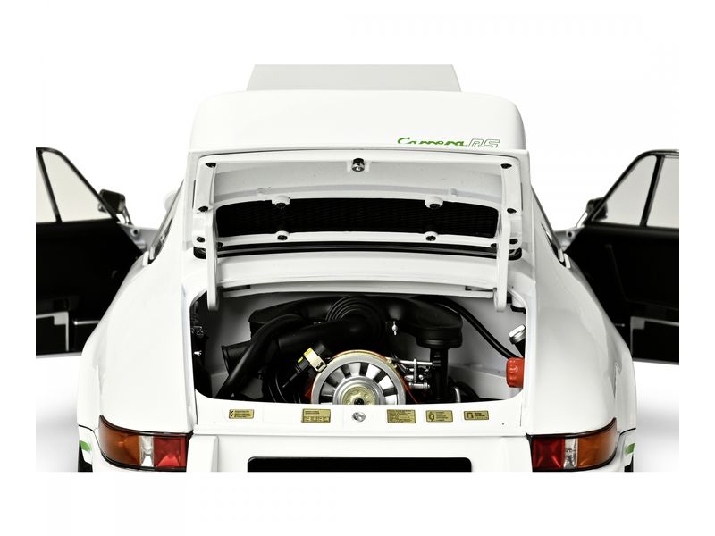 IXO Models Bausatz Porsche 911 RS 2.7 Weiss/Grün 1:8 Standmodellbausatz im Massstab 1:8