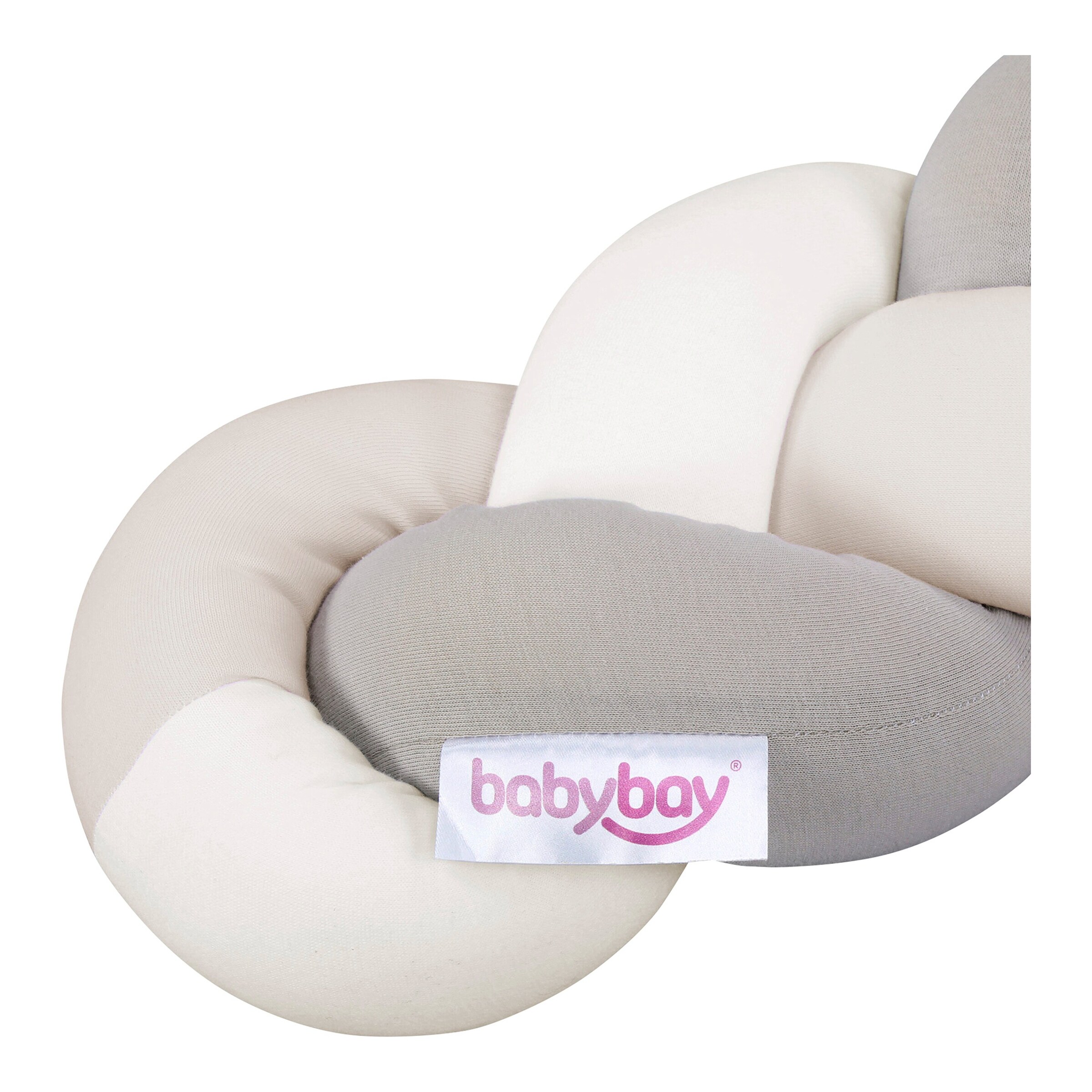 babybay® Nestchenschlange Jersey geflochten 200 cm ivory/beige/creme