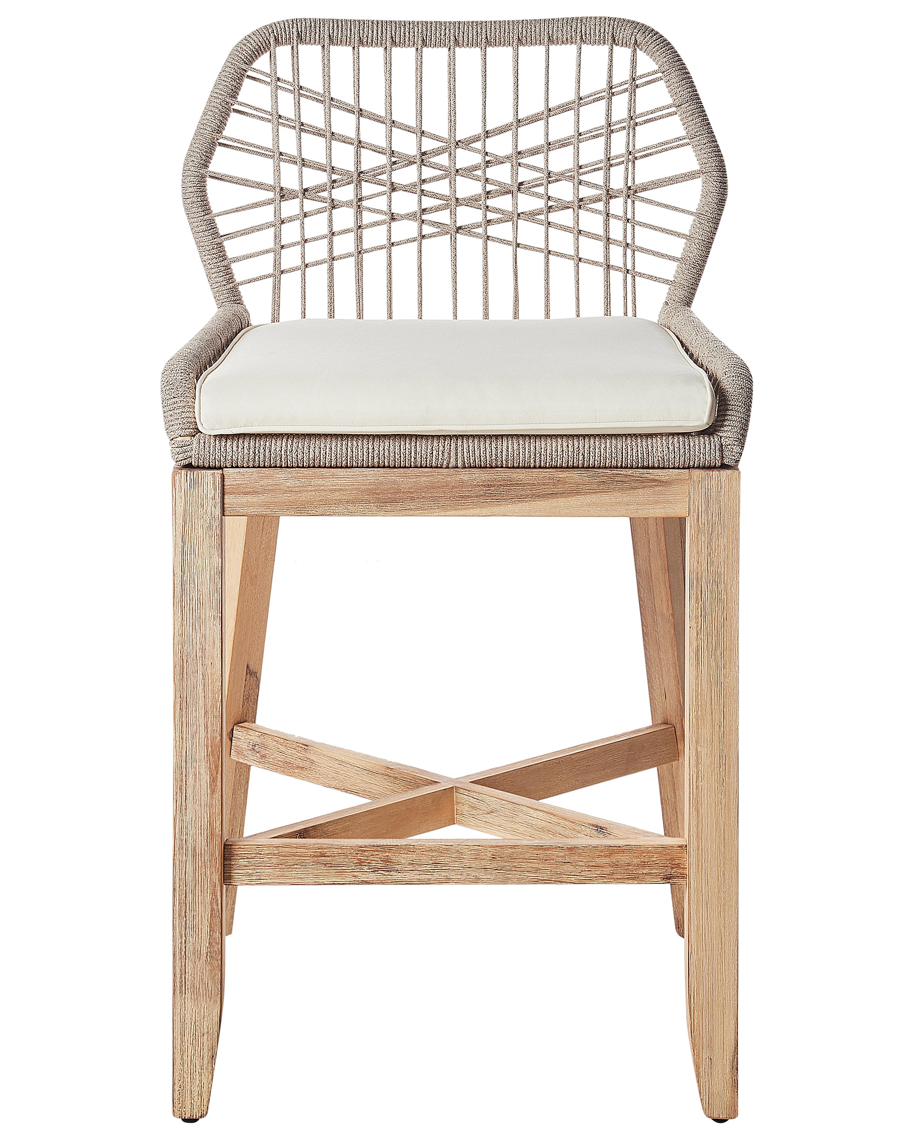 Set van 2 tuinbarkrukken TALAMONE Acaciahout Beige