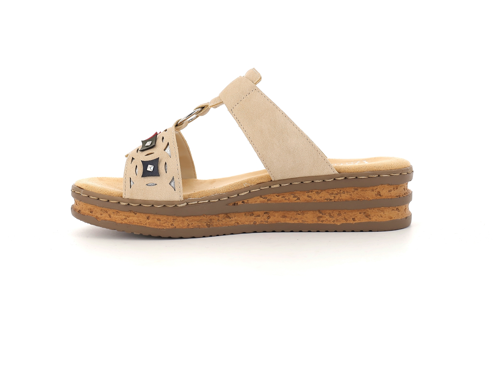 Rieker-62924 Synthétique Beige