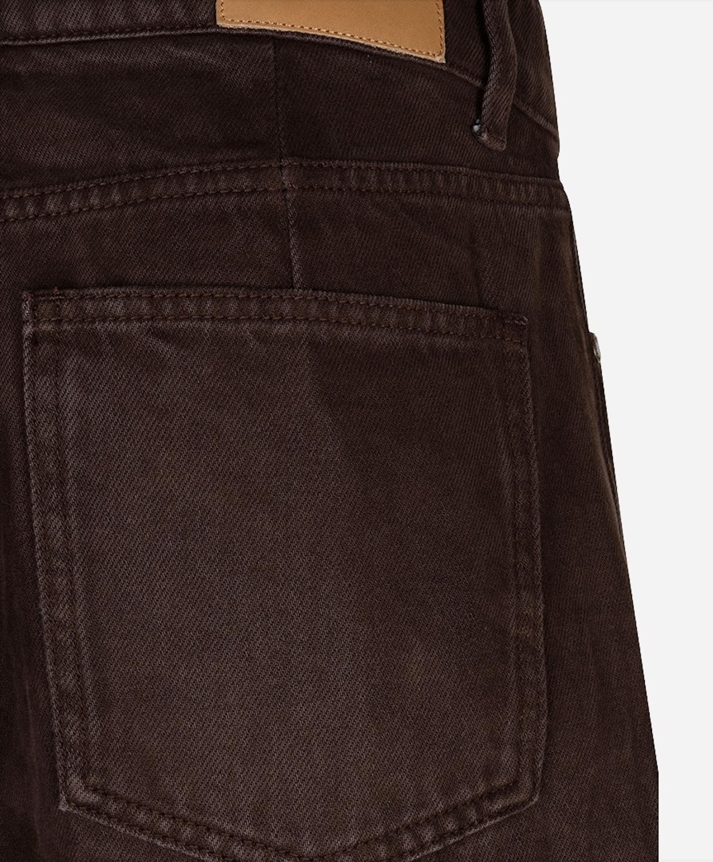 EsQualo Trousers barrel jeans cacao dames jeans bruin