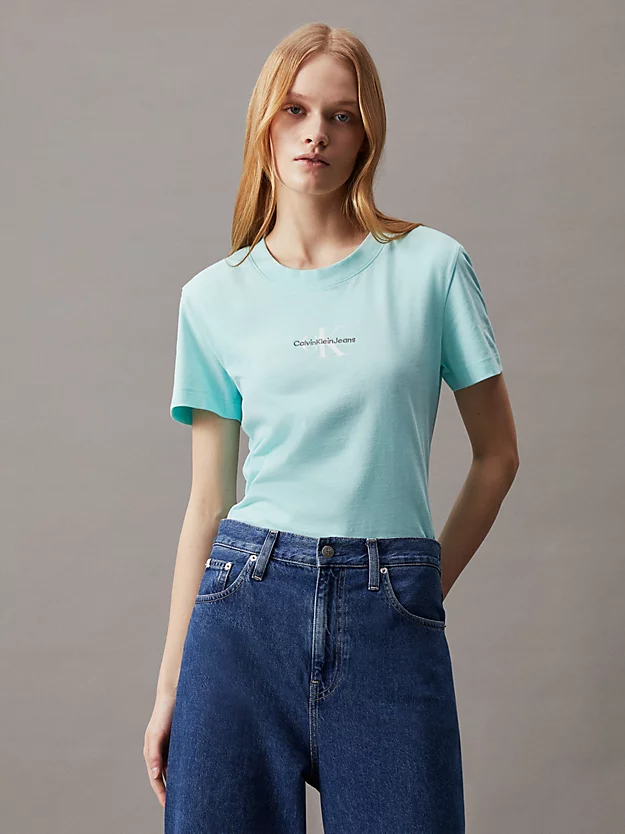 Camiseta slim fit com monograma