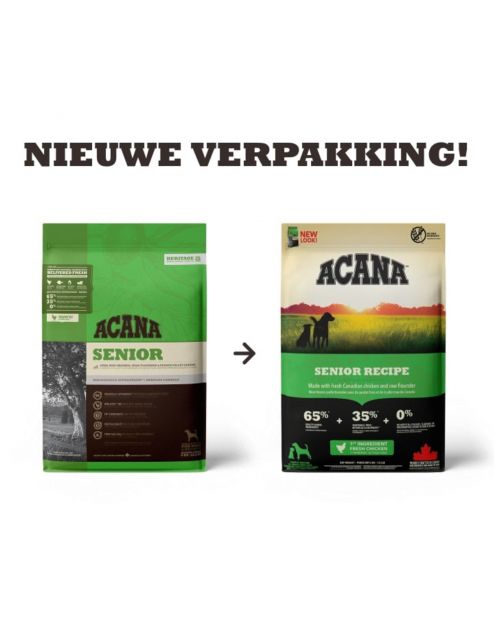 Acana Heritage Senior Dog Kip&Kalkoen - Hondenvoer