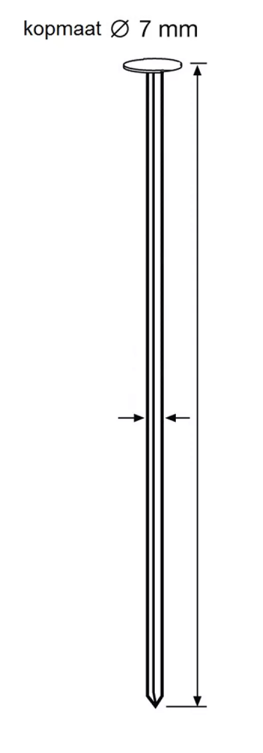 Dutack 5251017 Draadnagel - Glad - Verzinkt - 2,9 x 50mm (4000st)