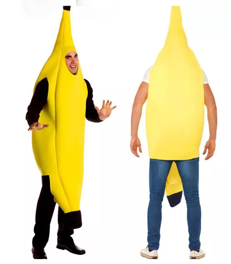 (175-185cm) Fasnachts Erwachsenen Kostüm Bananen Verkleidung für Motto Partys / Halloween - Gelb