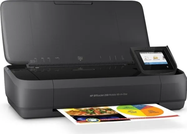 HP Officejet 250 Mobile All-in-One - Multifunktionsprinter - farve - blækprinter - Legal (216 x 356 mm) (original) - A4/Legal (medie) - op til 8 spm (kopiering) - op til 10 spm (udskriver) - 50 ark - USB 2.0, USB vært, Wi-Fi