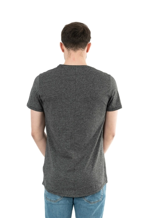 Tee shirt tommy jeans slim jaspe c neck bds black