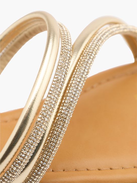Catwalk Pantoletten-Zehentrenner gold