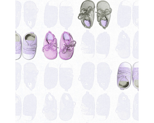 Vliesbehang 35862-1 Little Stars schoenen roze