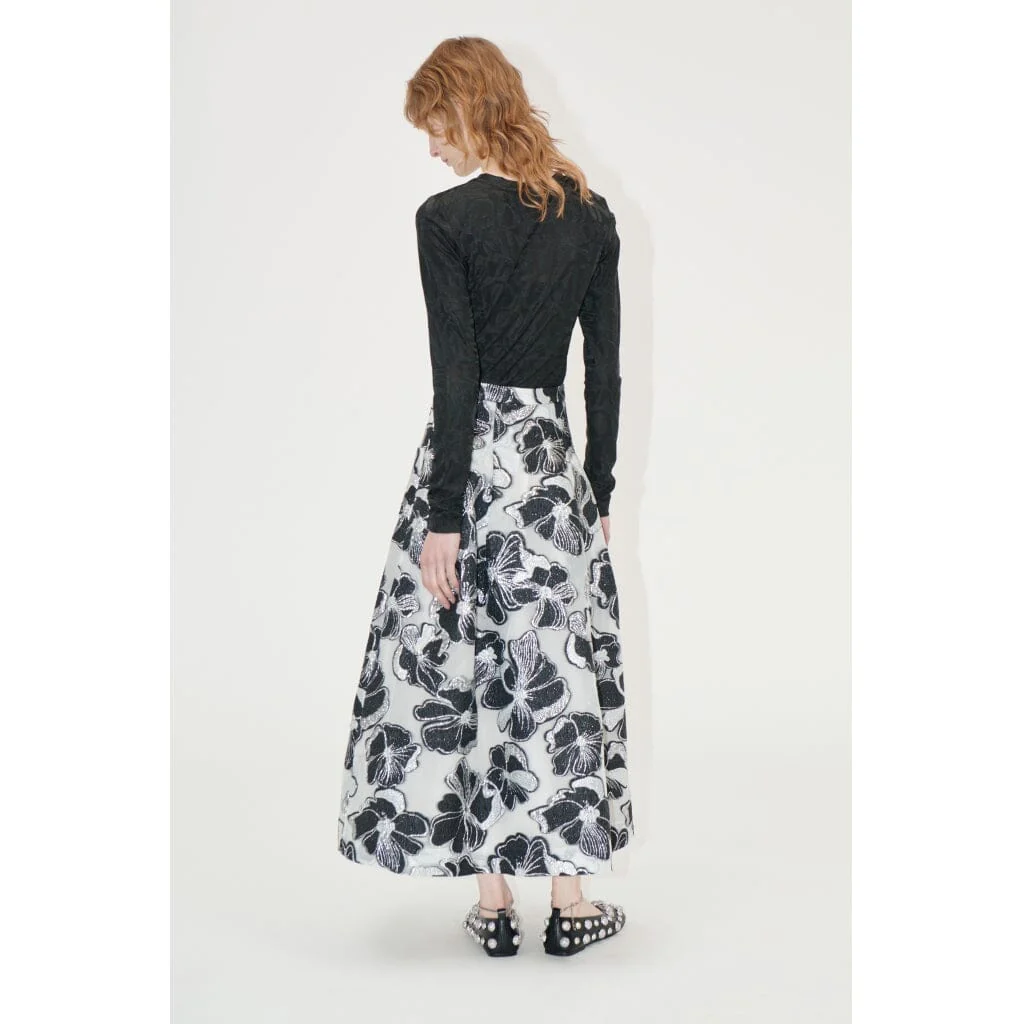 Stine Goya Voluminous Midi Skirt, 1608 Organza Jacquard
