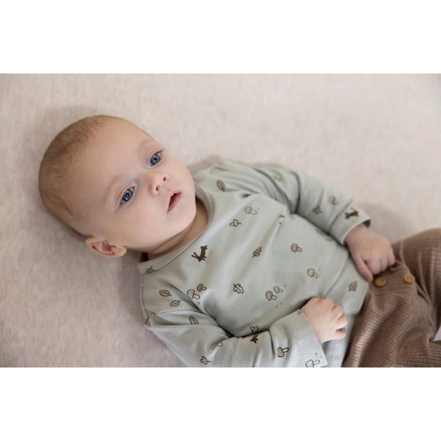 Feetje Langarmshirt AOP Little Forest Friends Minze