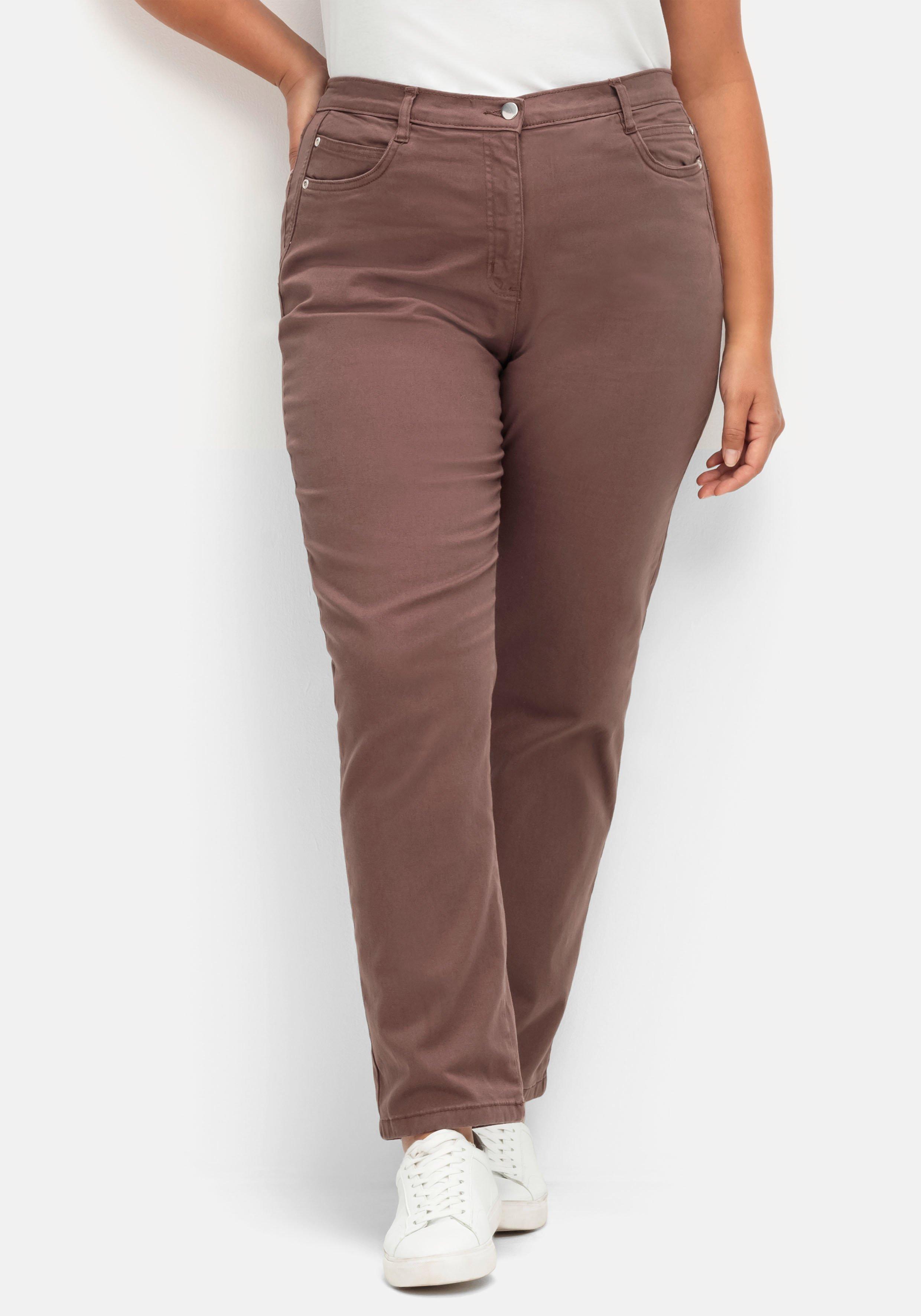 Gerade Stretch-Jeans mit Komfortbund