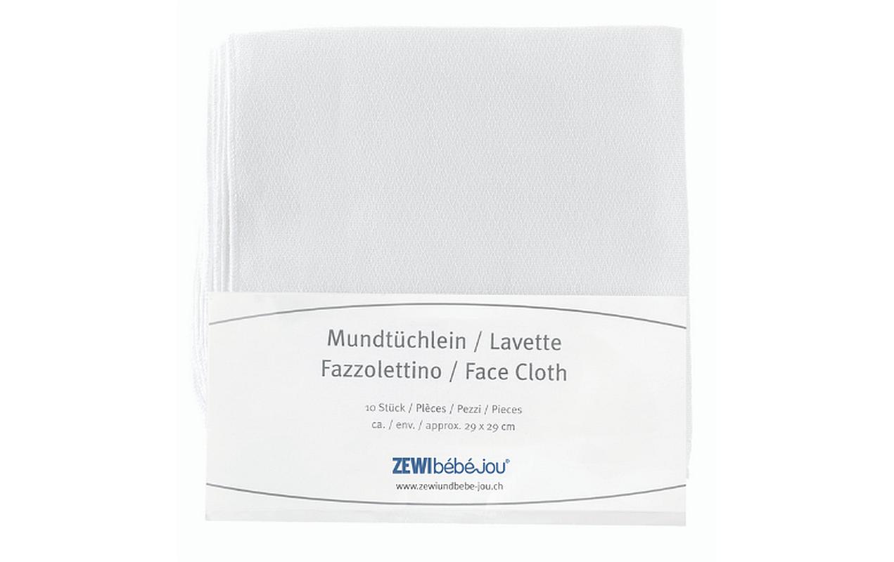 Mundtüchlein 29 cm x 29 cm 10 StückWeisse Allzwecktücher