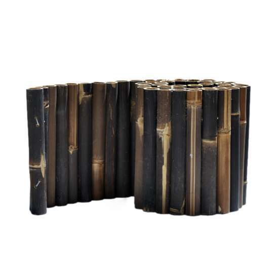 Bordure déroulable, en bambou naturel foncé - l.200 x H.30 cm