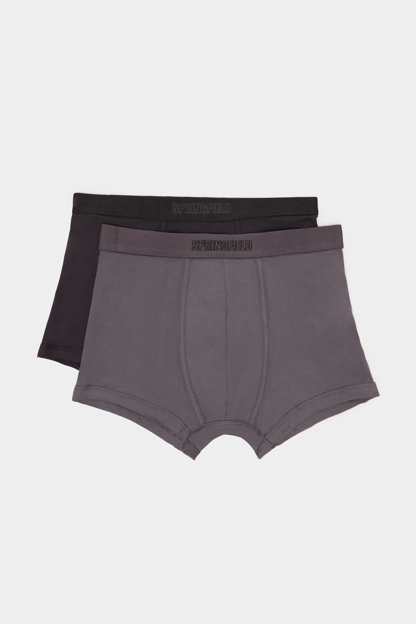 Pacote com 2 cuecas boxer básicas de microfibra