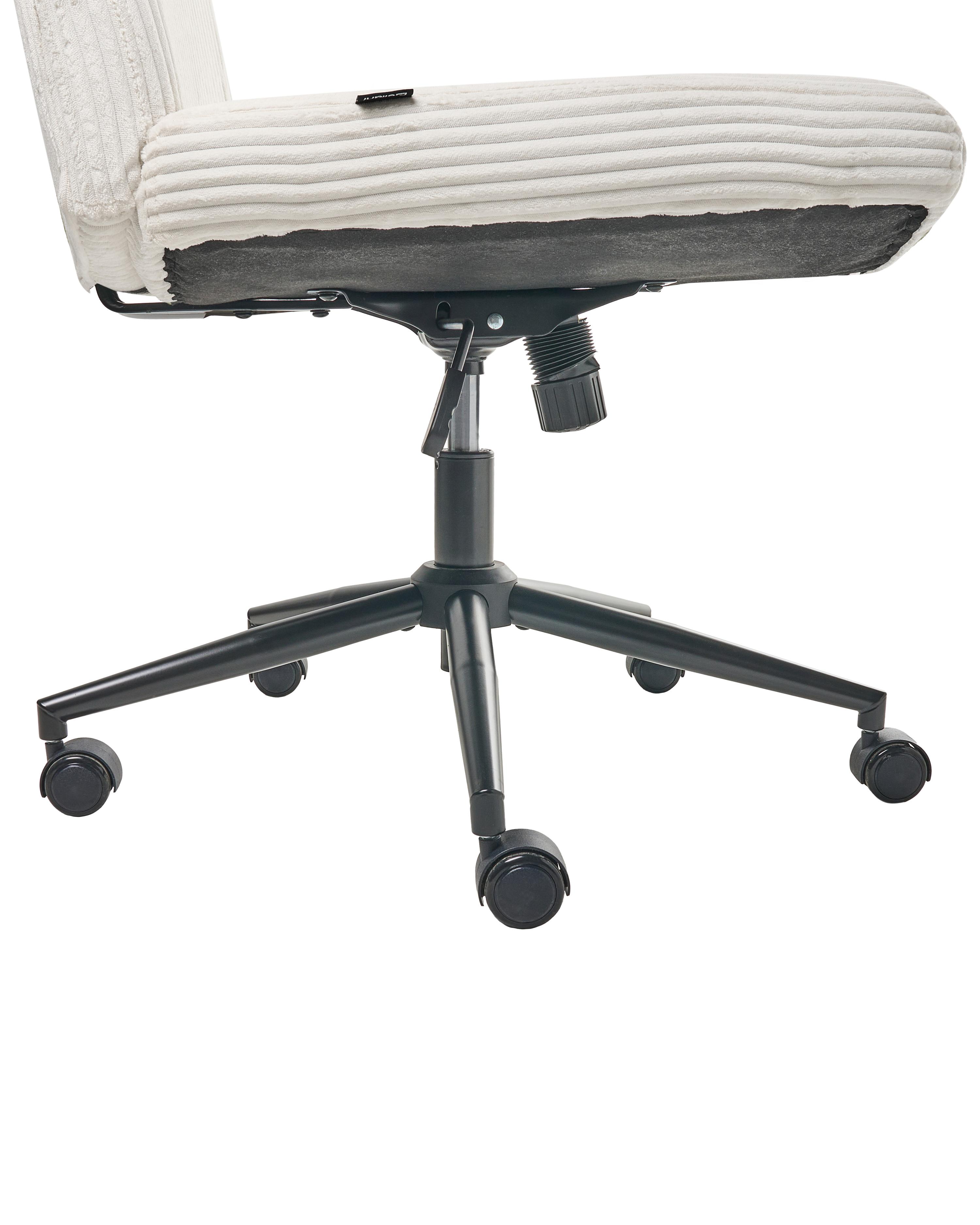 Bureaustoel GEDDES Corduroy Wit