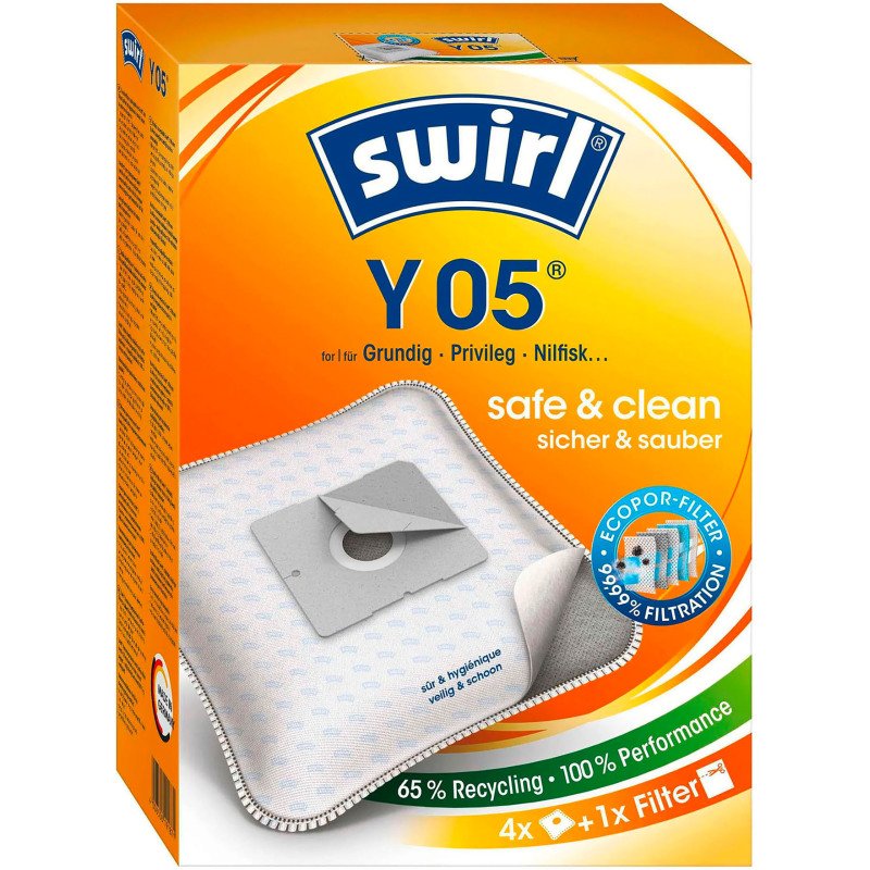 Sac d'aspirateur Y 05, avec filtre MicroporPlus - Lot de 4