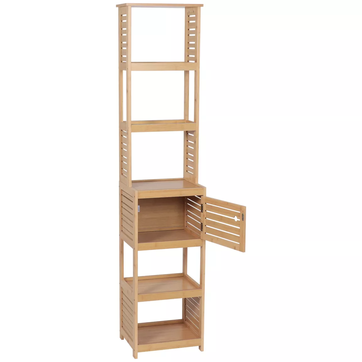 Meuble colonne salle de bain (38 x H170 cm) Trinidad Naturel