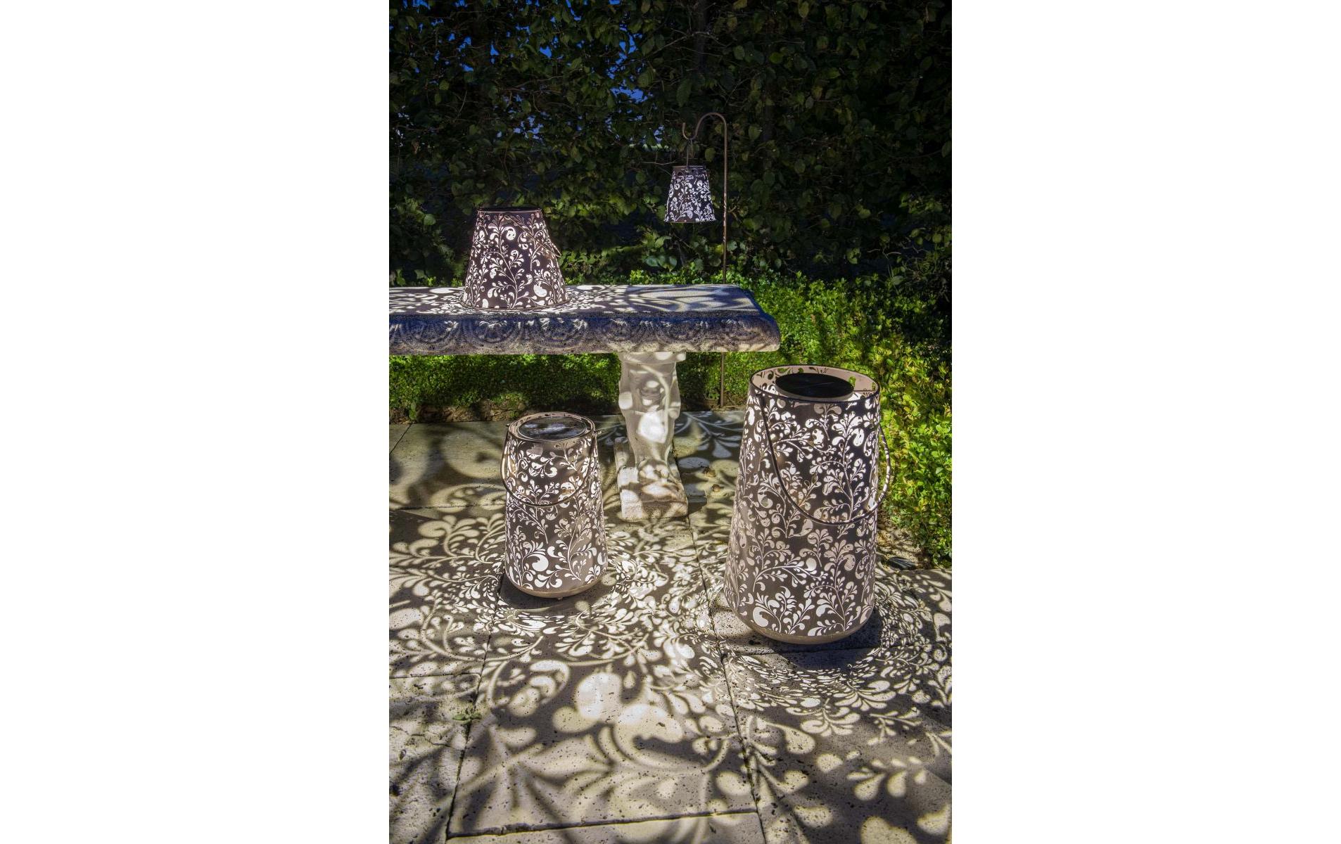 Laterne Solar Antic Romantic, Ø 26 x 21 cm, ViolettSolarleuchte zum Aufstellen oder Aufhängen