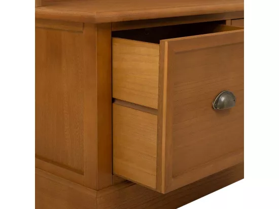 Portemanteau en bois pour entrée avec banc marron 92x39,5x184