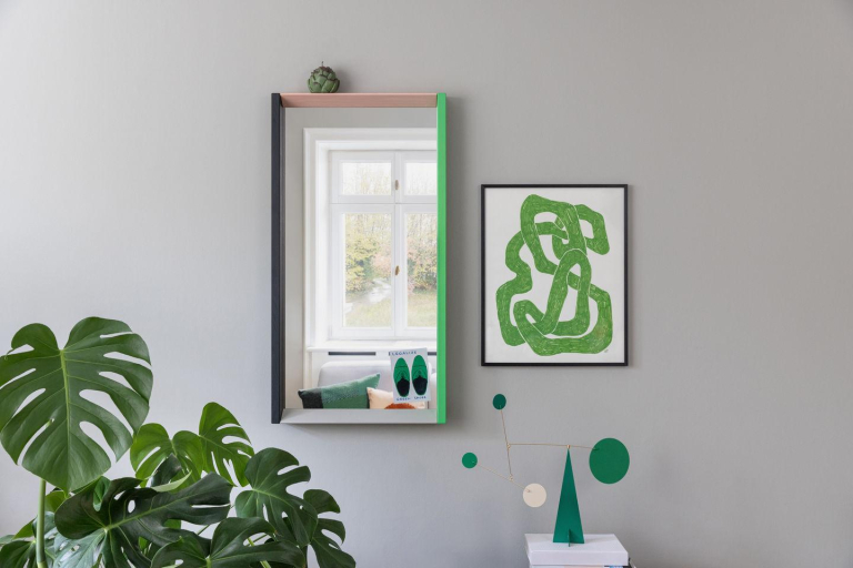 Vitra Colour Frame spiegel 91x48 blue/orange