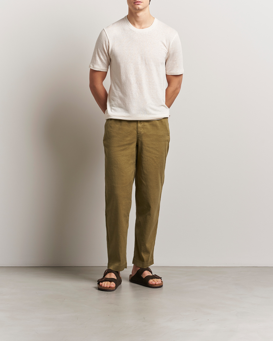 Orlebar Brown Standard Linen T-Shirt Latte