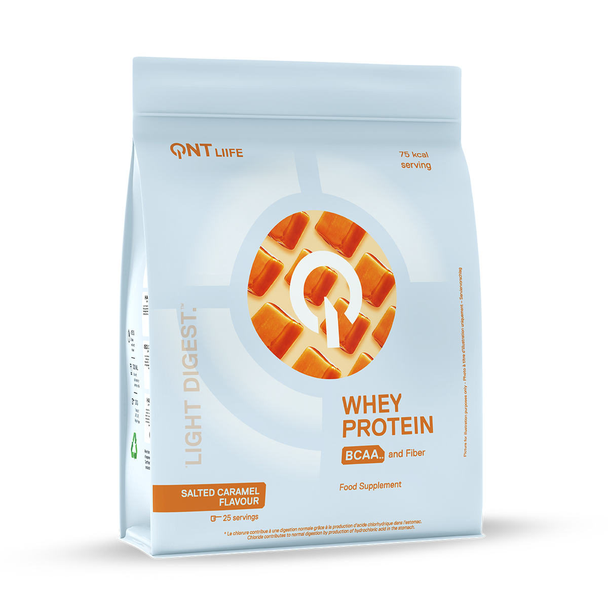 QNT Light Digest Whey Protein<br>500 g, Beutel, Salted Caramel