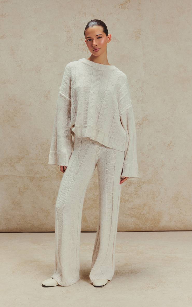Avoine Pantalon En Maille Côtelée Épaisse