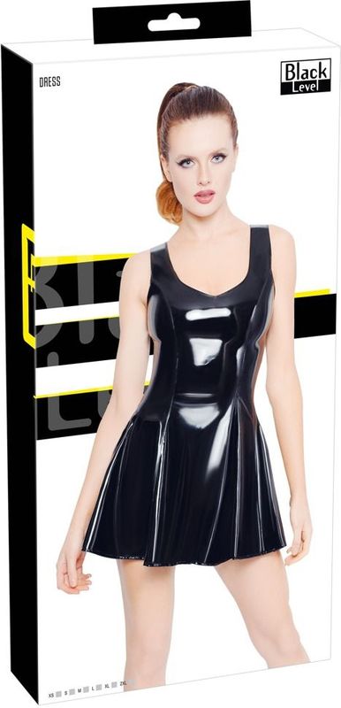 Mini Jurk Lak - Zwart