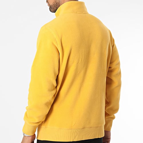 Sweat Col Zippé Linear Logo A6NQW Jaune