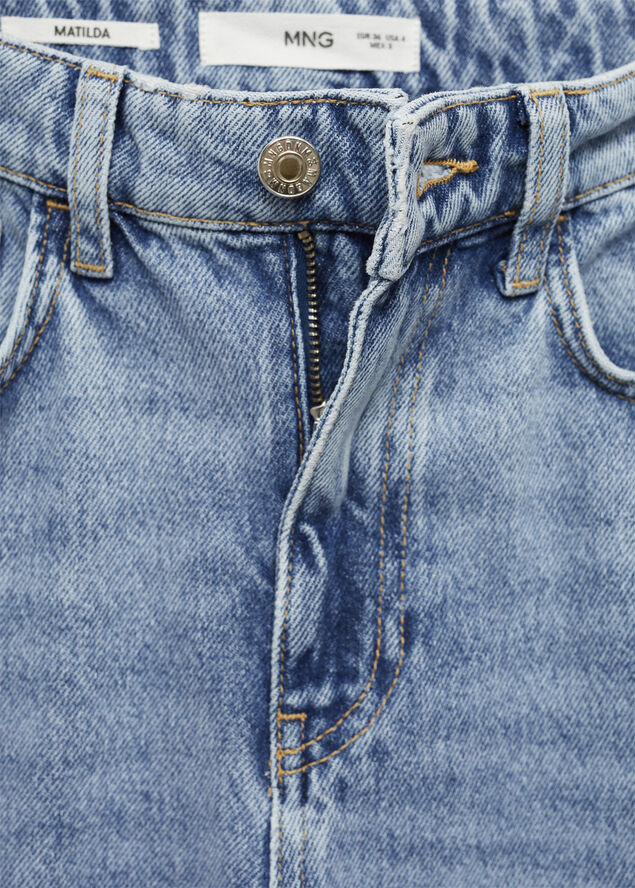 MANGO Matilda straight jeans, medium rise Open blue