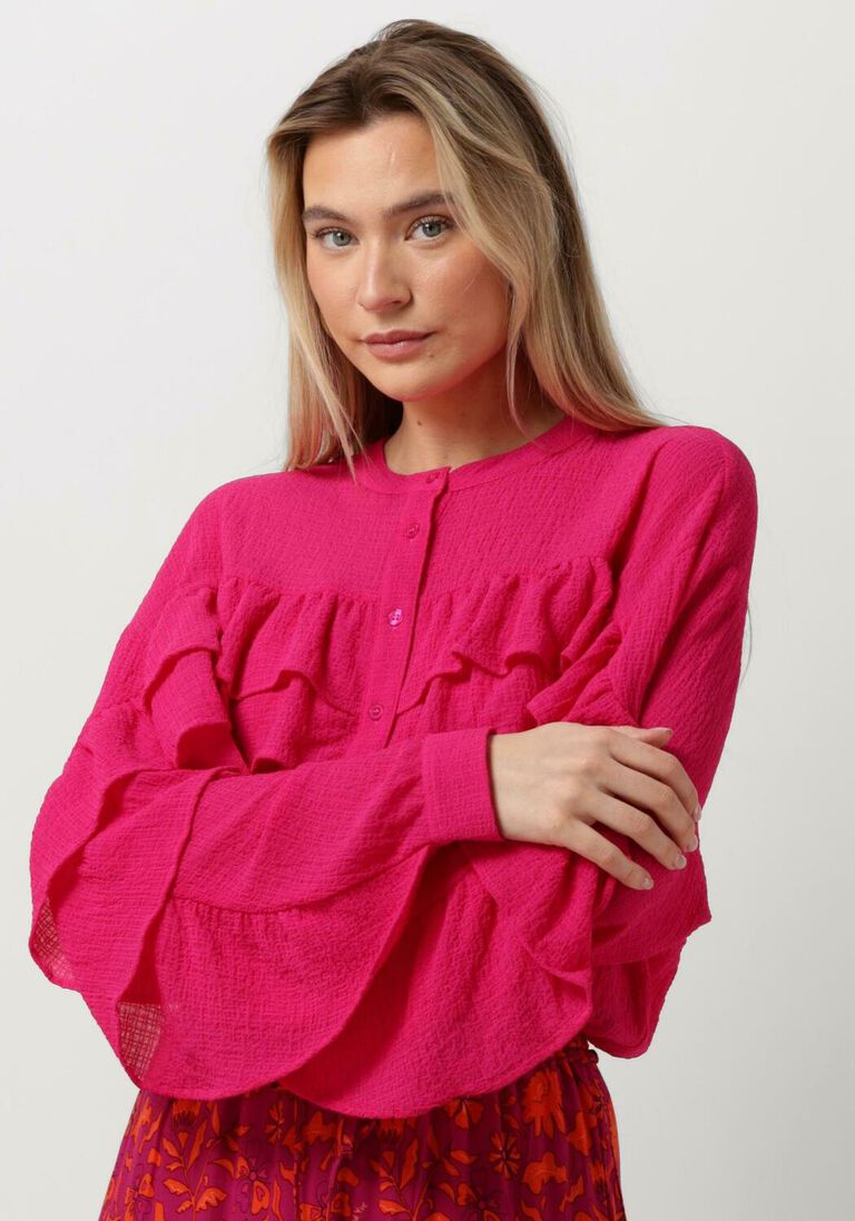 ALIX THE LABEL roze alix the label blouse ladies woven structured chiffon ruffle blouse