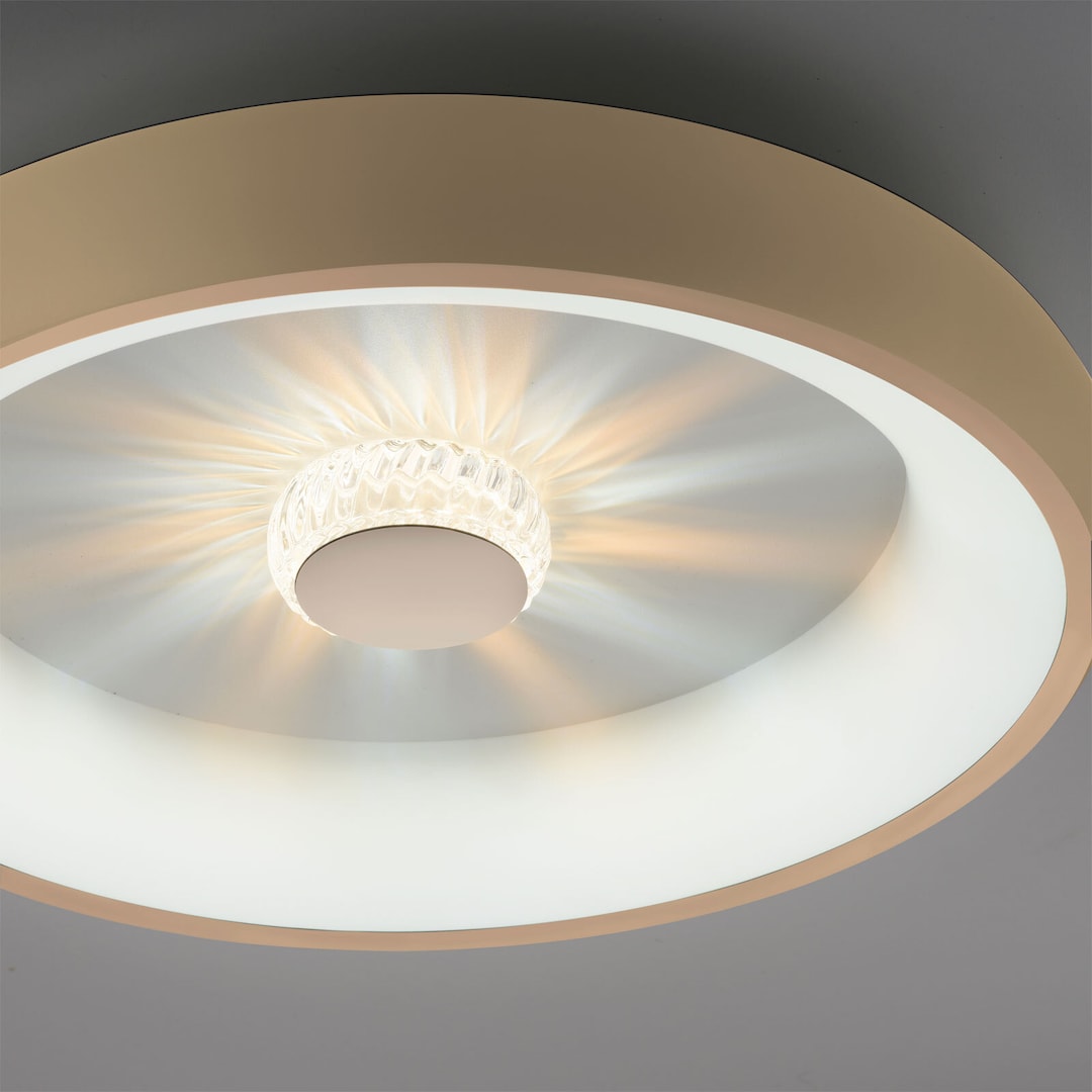 JUST LIGHT LED Deckenlampe VERTIGO 46 cm mattmessingfarbig