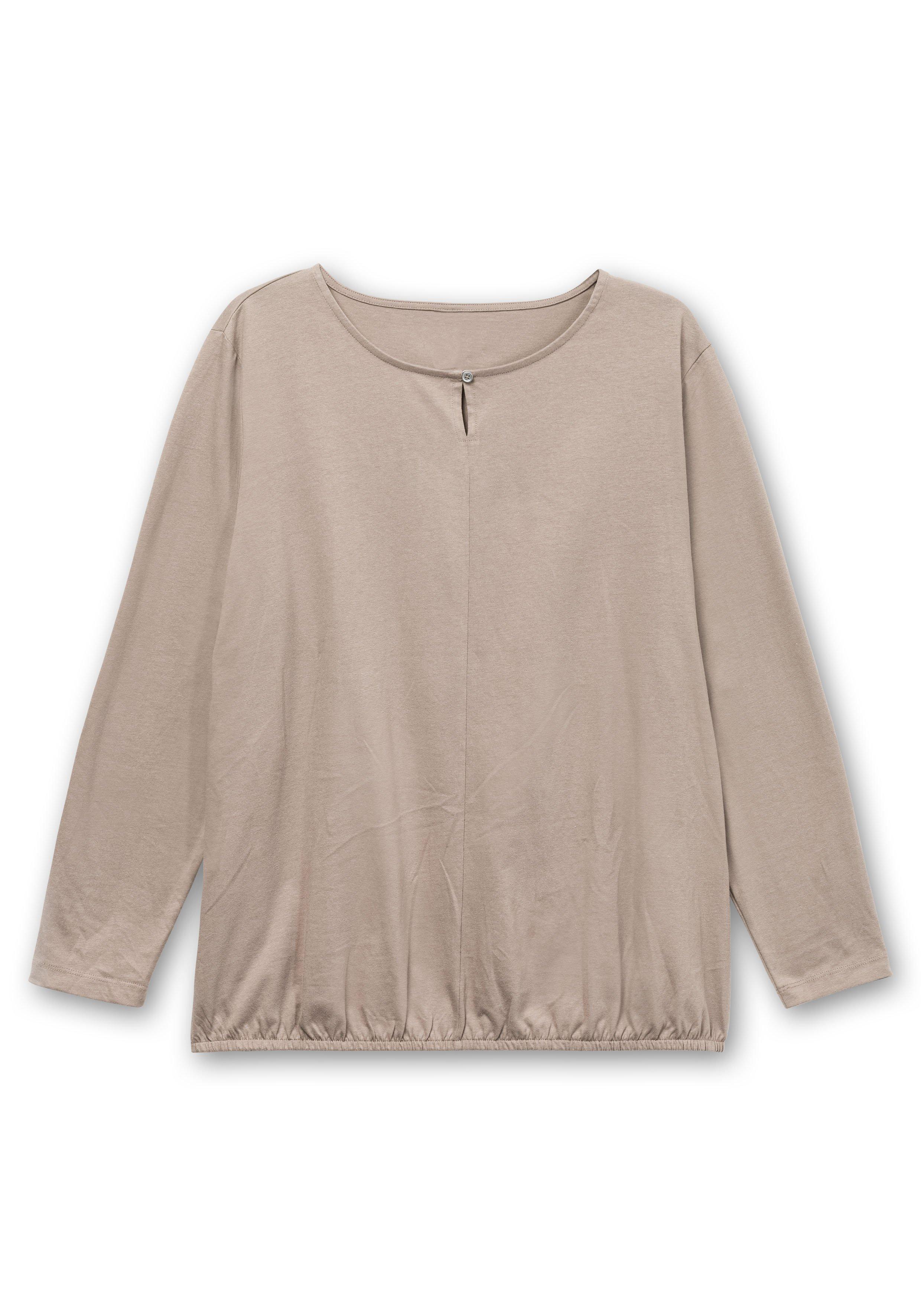 Langarmshirt mit Gummizug am Saum