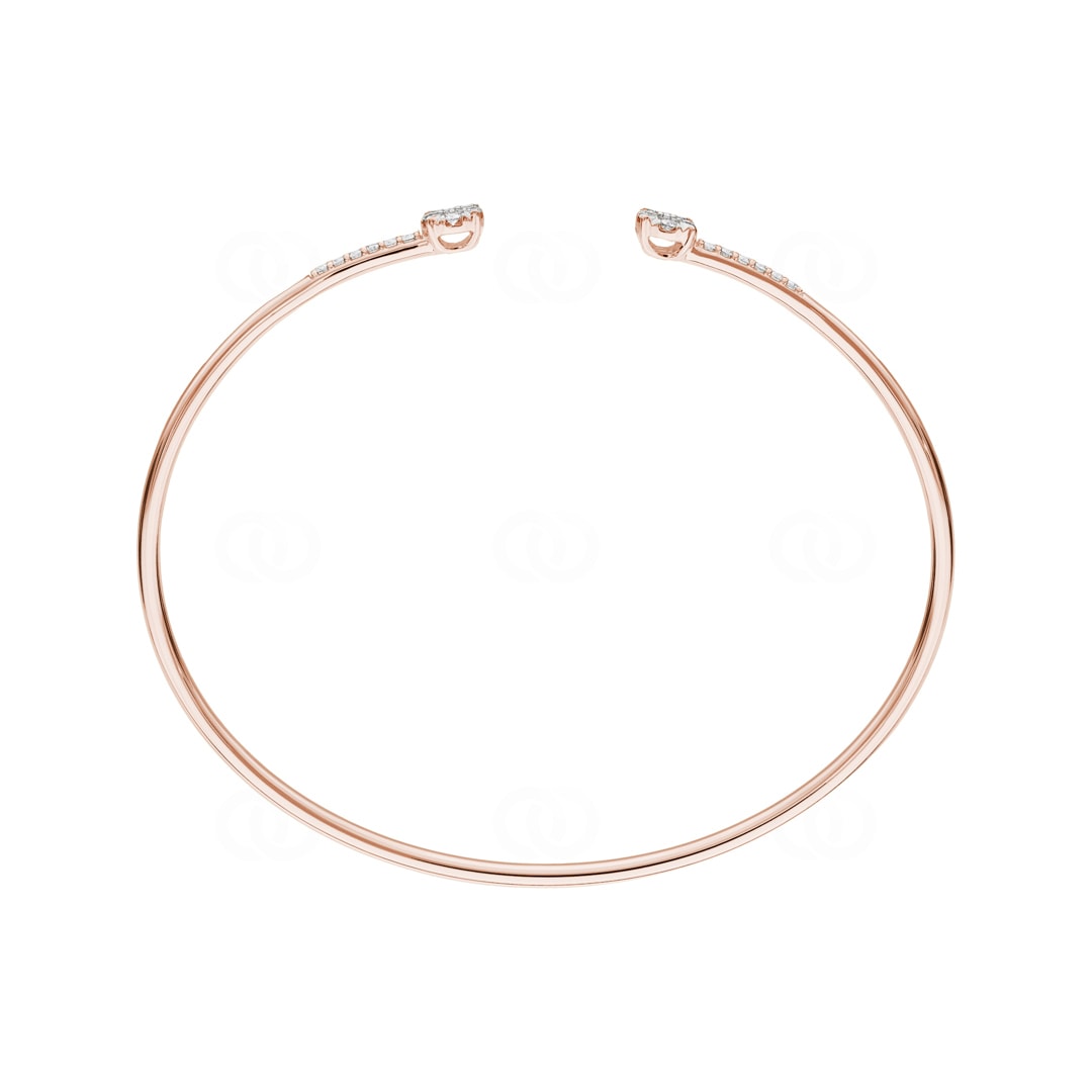 0.33 Karat Diamantarmreif offen 750/18 K Roségold