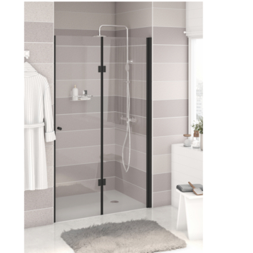 Allibert plooideur Palma 120x195 cm zwart/helder glas