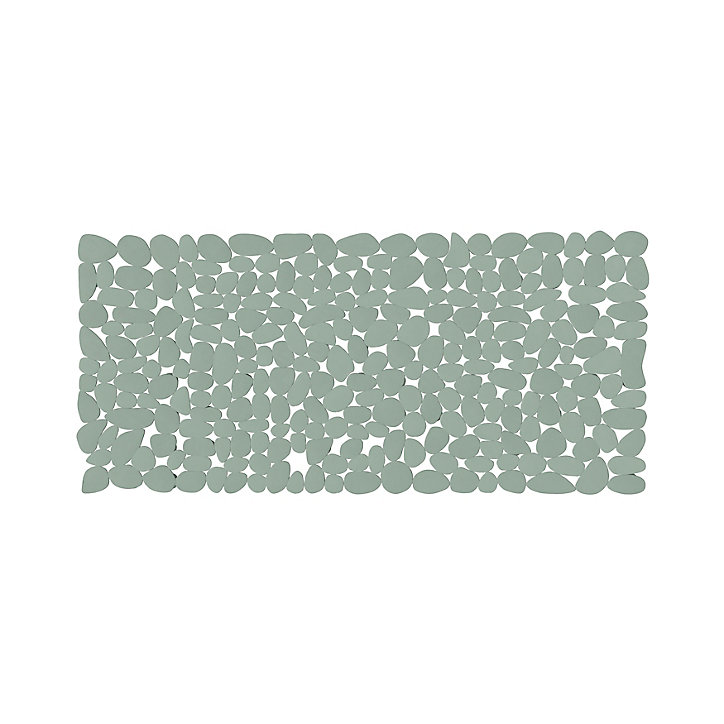 Tapis antidérapant rectangulaire baignoire et douche GoodHome Koros coloris vert de gris en PVC L.70 x l.33 cm