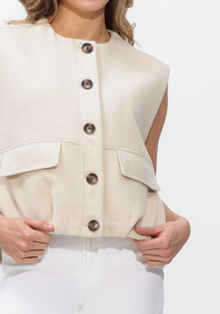 ecru studio ar bodywarmer daniela wool blend