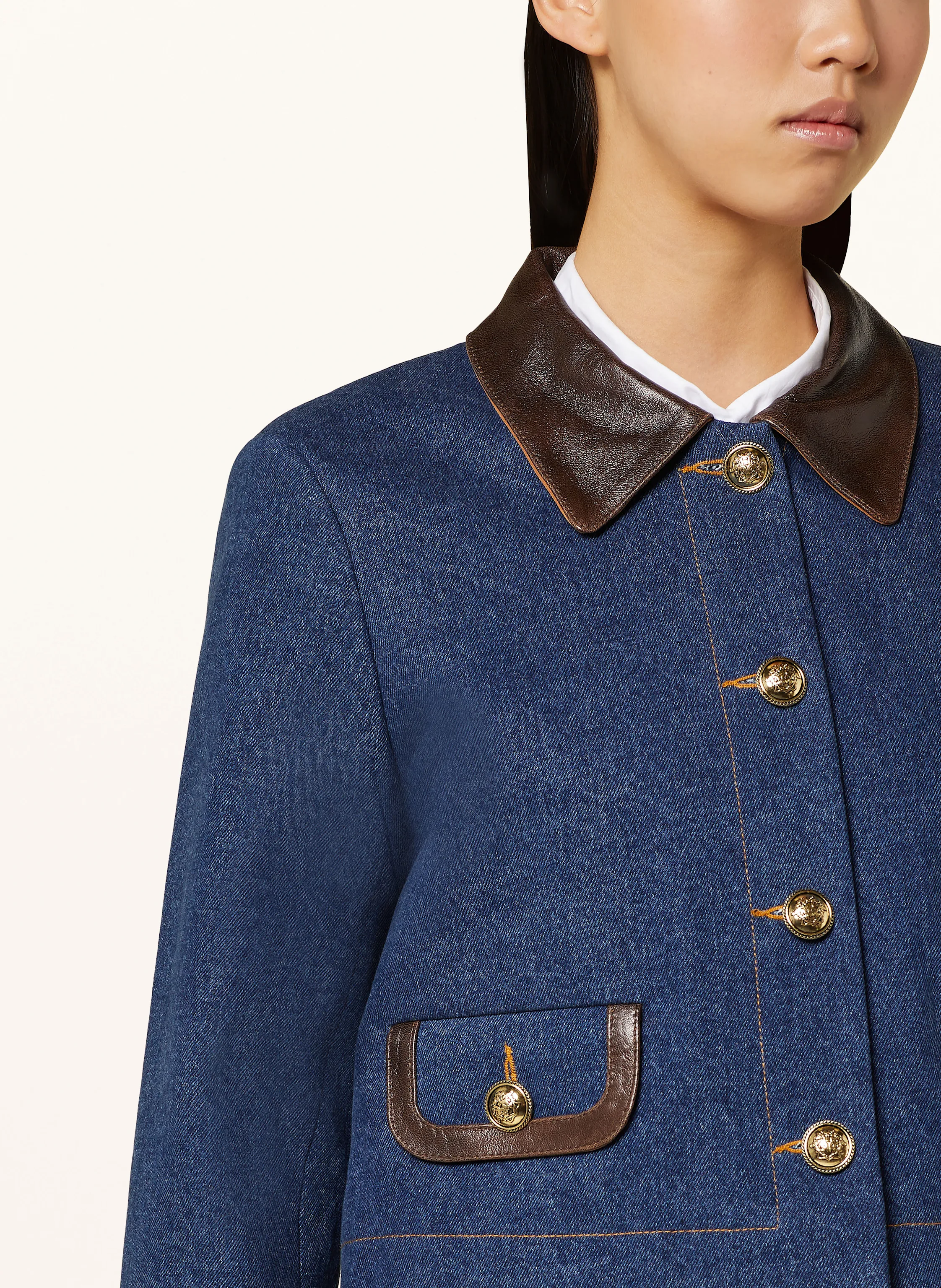 SANDRO Cropped-Jeansblazer