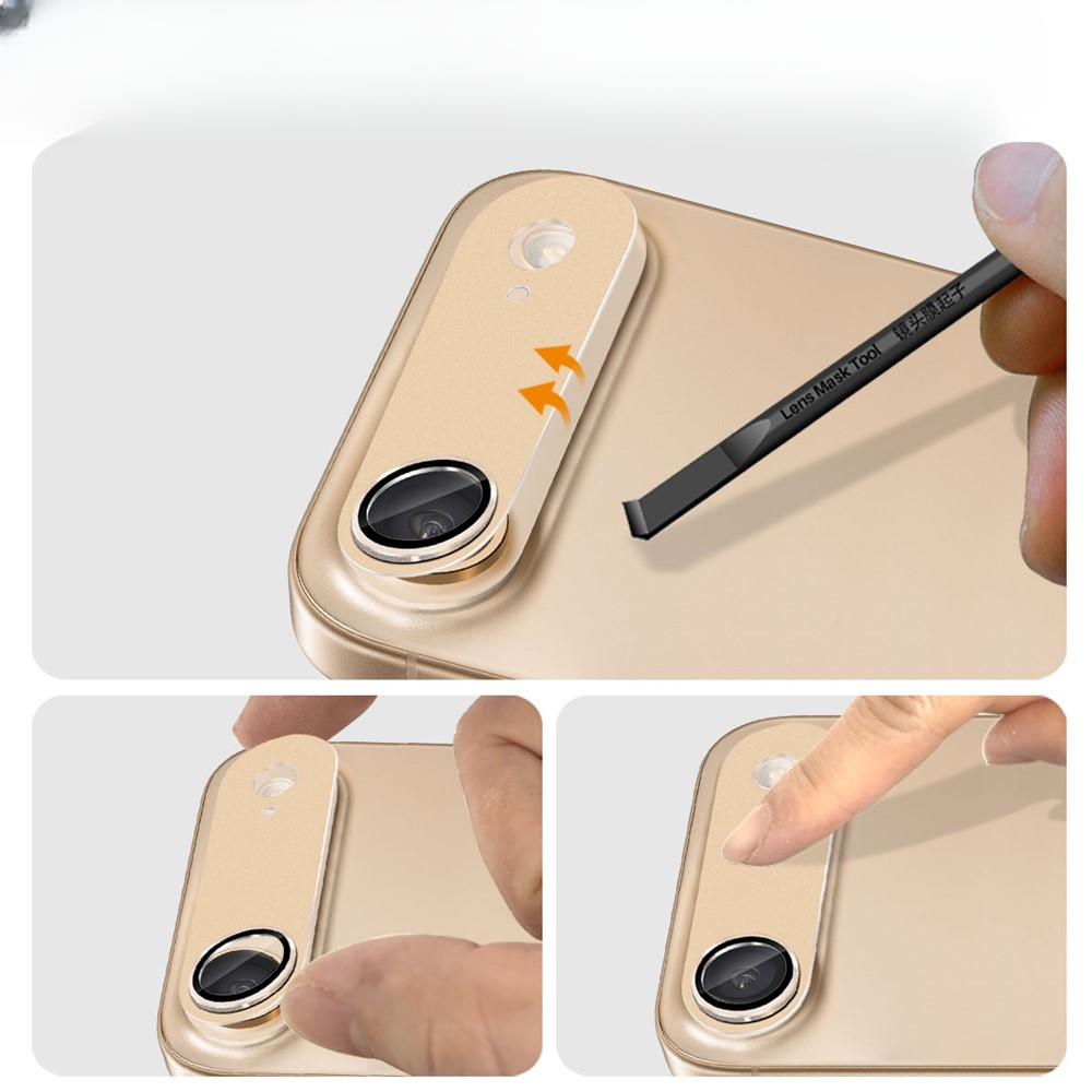 iPhone Air Kamera Objektiv Protector Vollschutz mit Panzer Glas - Roségold