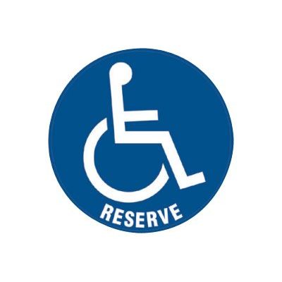 Pickup - Pictogramme rond - Réservé handicapés - 300 mm