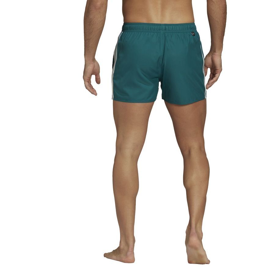 adidas Short de Bain Classic 3-Stripes - Vert/Blanc