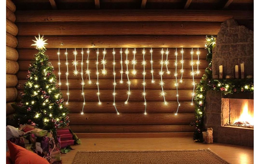 LED Vorhang Outdoor «Icicle» 400 cm x 80 cmLED-Lichtervorhang
