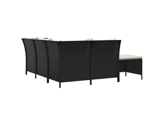 LES TENDANCES - Salon extérieur Salon de jardin-noir-5 places-110x58x72-492261