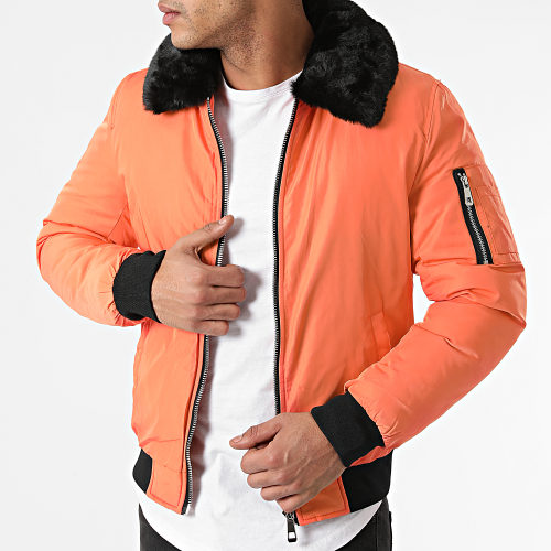 Veste Bomber Col Mouton 5053 Orange