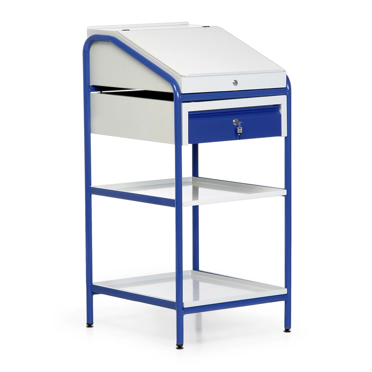 Protaurus stationair staand bureau met lade en middenplank
