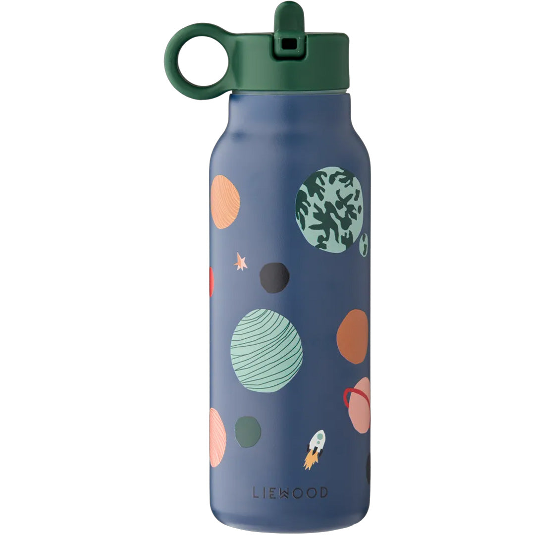 liewood rvs thermosfles falk - universe classic navy - 350 ml