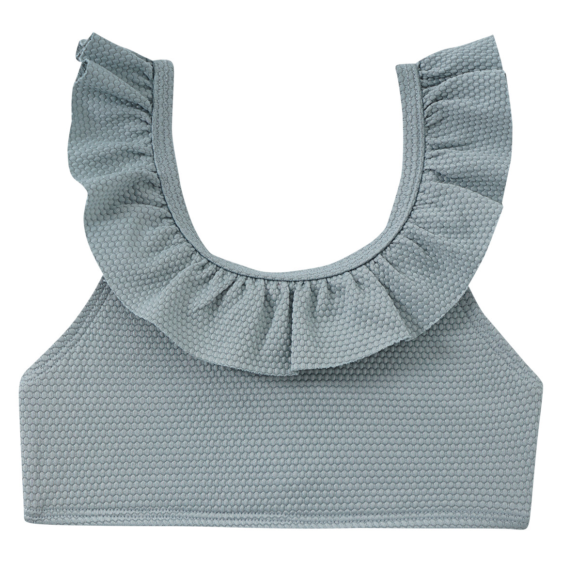 Famy Mädchen Bikini mit Wabenstruktur graugrün